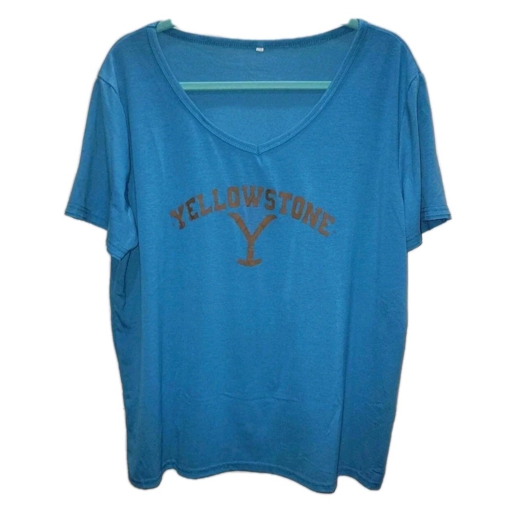 Women's Yellowstone T-shirt Blue 2X